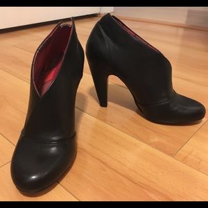 Black high heel booties